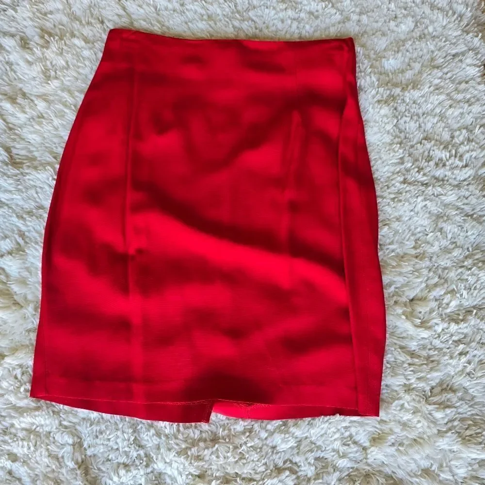 FRANCINE BROWER Women's Brazer Skirt Set Red‎ size 6 Vintage
